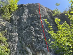 Rechte Abseilwand